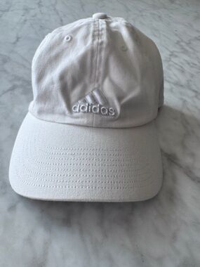 Soft White Adidas Hat 100% cotton
